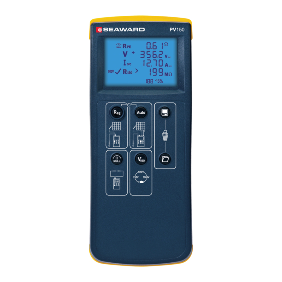 Seaward PV150 Manuel De L'utilisateur