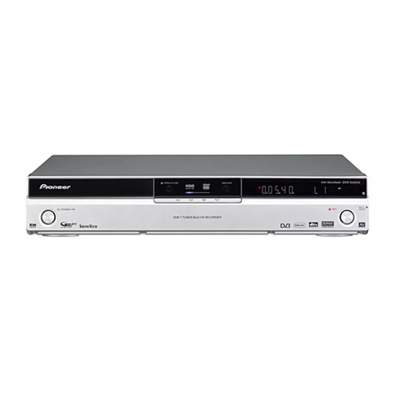 Pioneer DVR-540HX-S Mode D'emploi