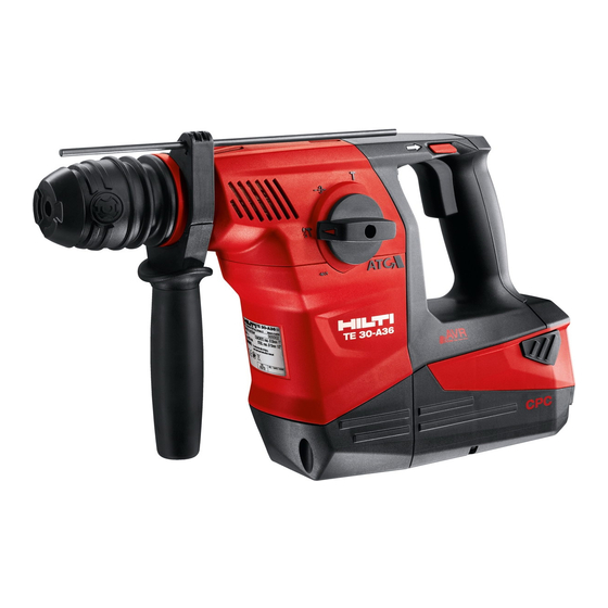 Hilti TE 30-A36 Mode D'emploi