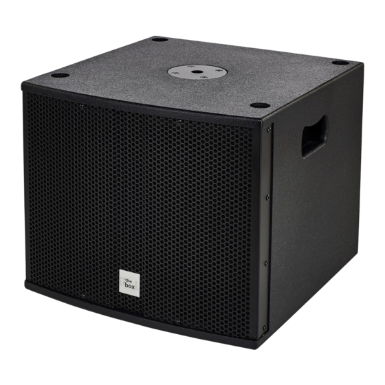 thomann The box pro Achat 112 Sub A Notice D'utilisation