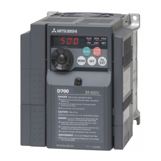 Mitsubishi Electric FR-D700 Manuel