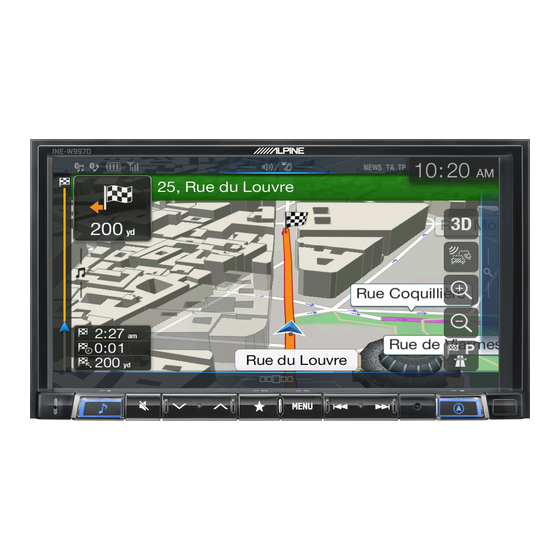 Alpine X801D-U Guide De Référence Rapide