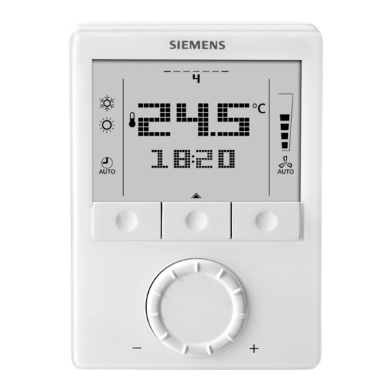 Siemens RDG 160T Instructions