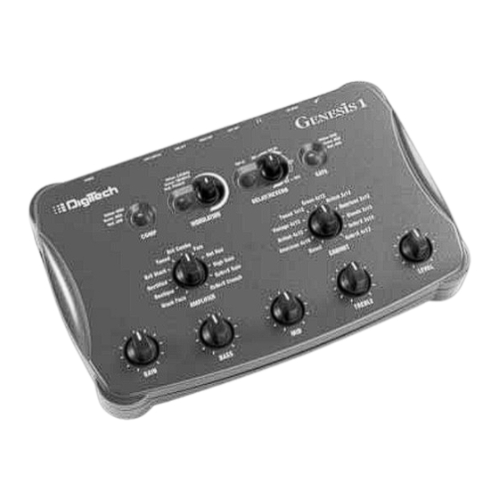 DigiTech Genesis 1 Mode D'emploi