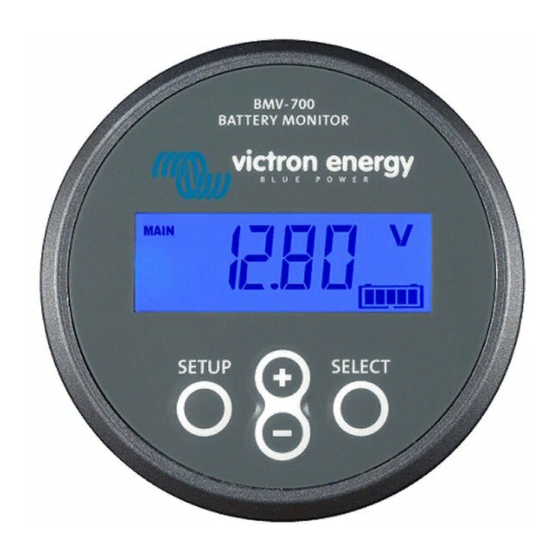 Victron energy BMV 700 Guide D'installation Rapide