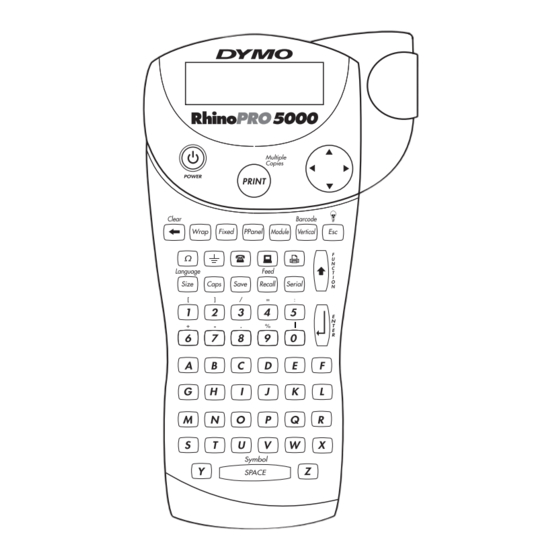 Dymo RhinoPRO5000 Guide D'utilisation