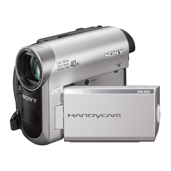 Sony HANDYCAM DCR-HC51E Mode D'emploi