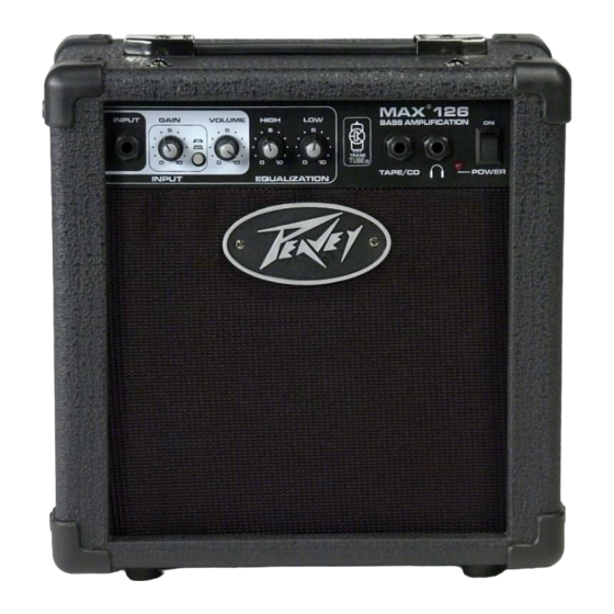 Peavey MAX 126 Manuel Du Propriétaire