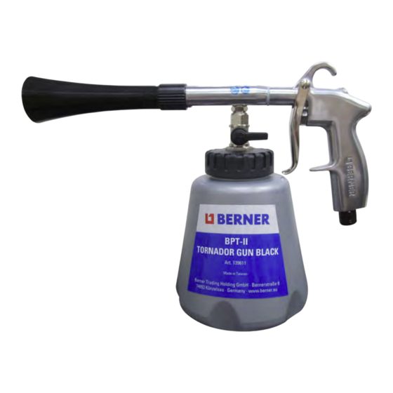 Berner Tornador Gun Black BPT-II Notice D'utilisation