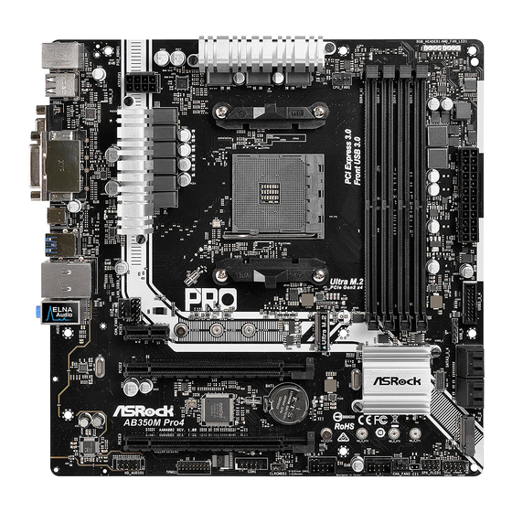 ASROCK AB350M Pro4 Manuels