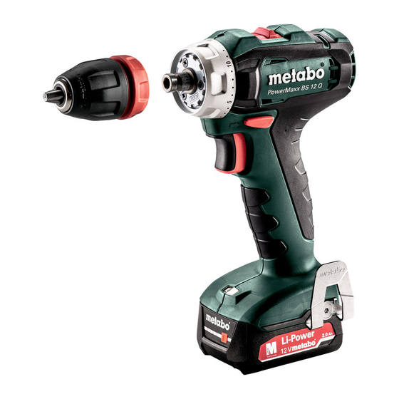 Metabo PowerMaxx BS 12 Notice Originale