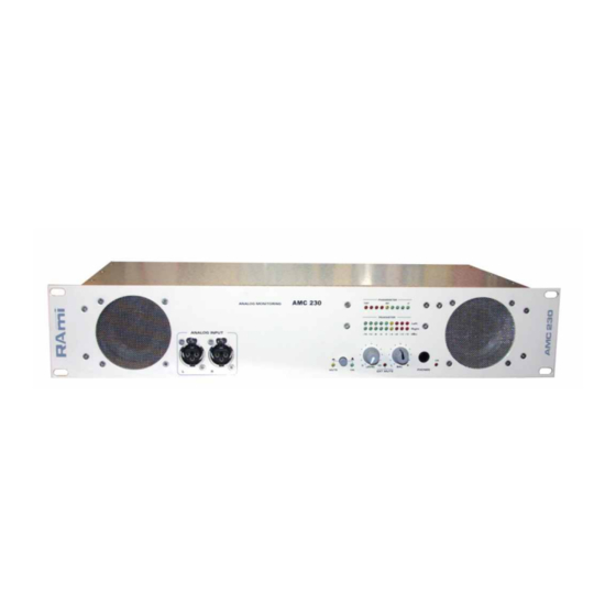 Ramiaudio AMC 230 Manuel Utilisateur