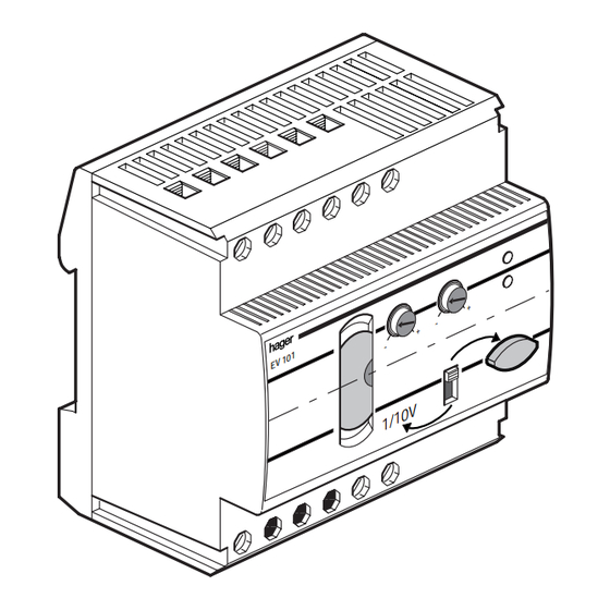 hager EV 101 Notice D'instructions