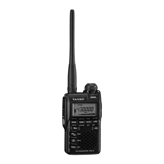 Yaesu VX-3E Notice D'emploi