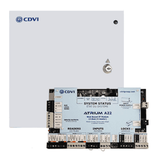 CDVI AP22 Mode D'emploi