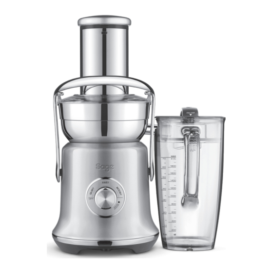 Sage Nutri Juicer Cold XL SJE830 Guide Rapide