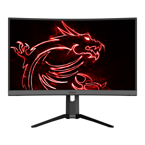 MSI Optix MAG272C Mode D'emploi