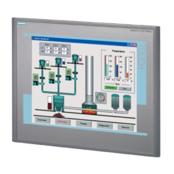 Siemens SIMATIC Flat Panel Instructions De Service