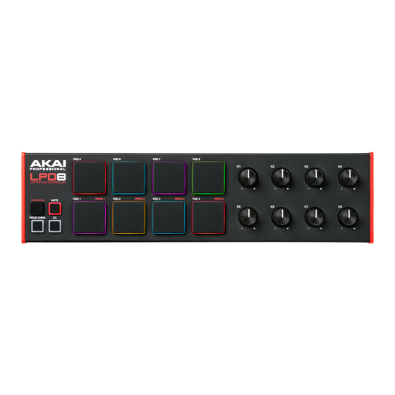 Akai Professional LPD8 Guide D'utilisation Simplifié