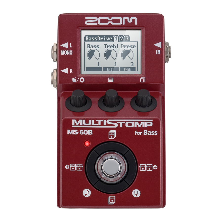 Zoom MULTISTOMP MS-60B Mode D'emploi