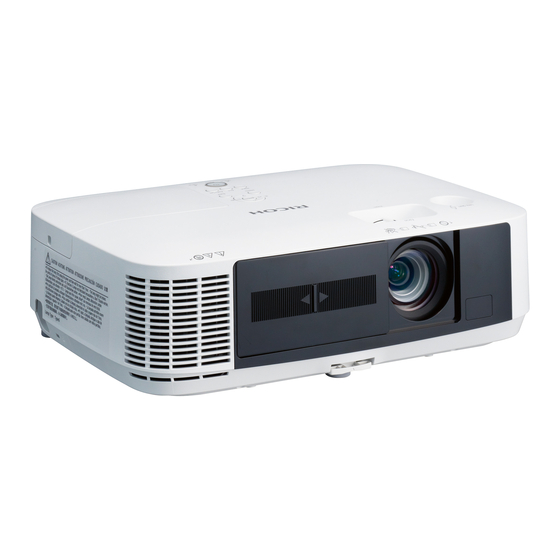 Ricoh PJ WX5350N Informations Importantes