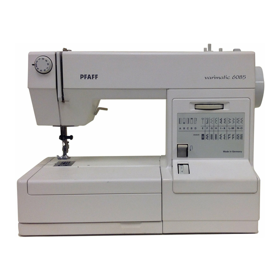 Pfaff varimatic 6085 Mode D'emploi