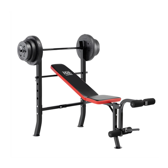 Impex Fitness MARCY PRO WEIGHT BENCH WITH 100-lb SET PM-2084 Guide Rapide