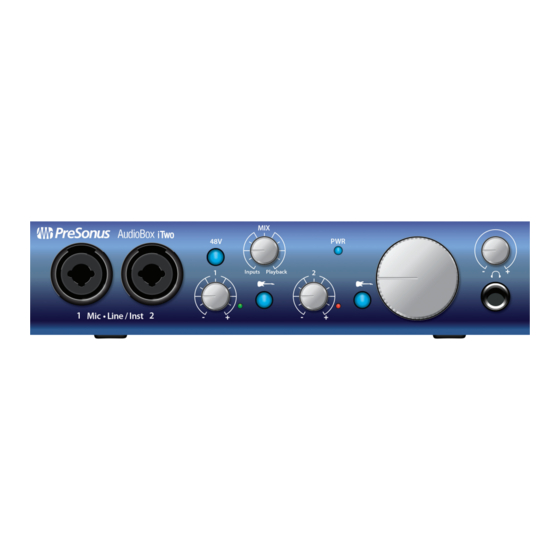 PRESONUS AudioBox iOne Mode D'emploi