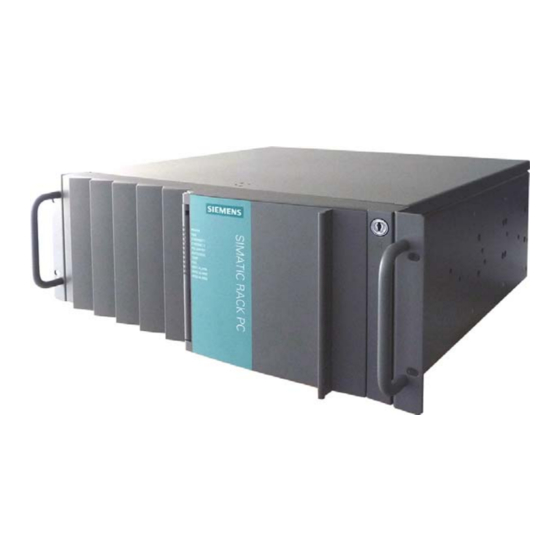 Siemens SIMATIC IPC847C Mise En Route