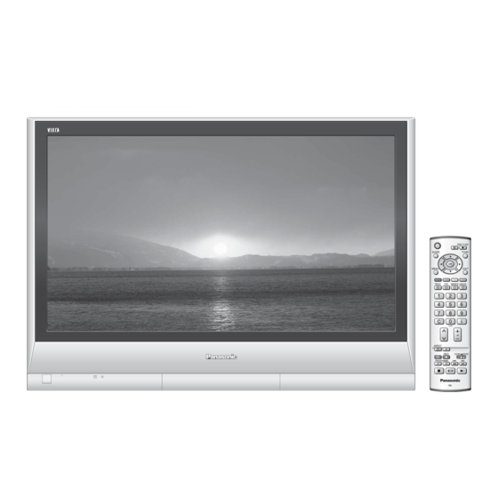 Panasonic Viera TH-37PV60E Mode D'emploi