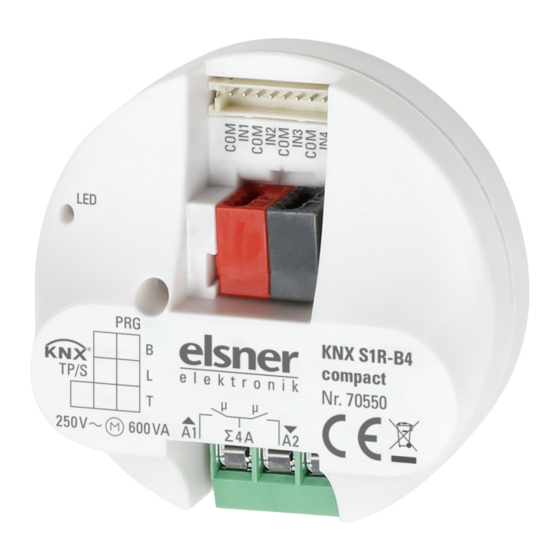 elsner elektronik KNX S1R-B4 compact Mode D'emploi