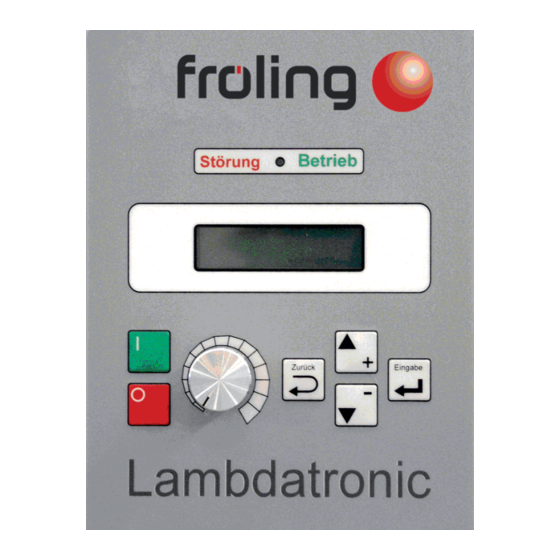 Fröling Lambdatronic H 3000 Mode D'emploi