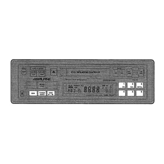 Alpine TDM-7529T Mode D'emploi