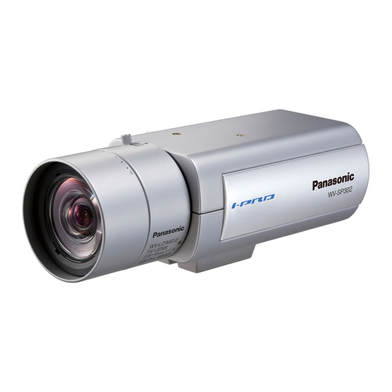 Panasonic WV-SP306 Guide D'installation
