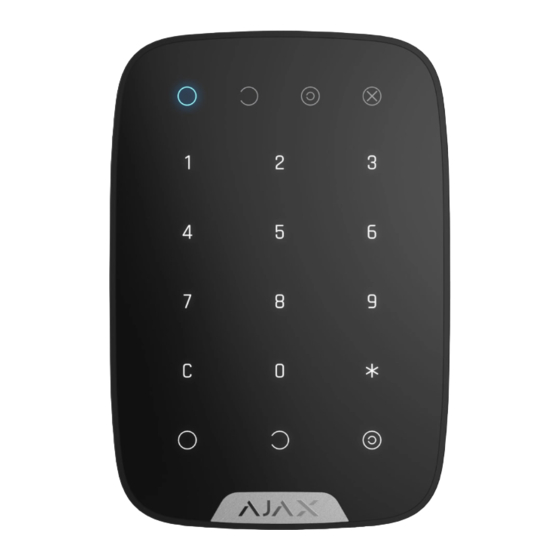 AJAX KeyPad Manuel Utilisateur