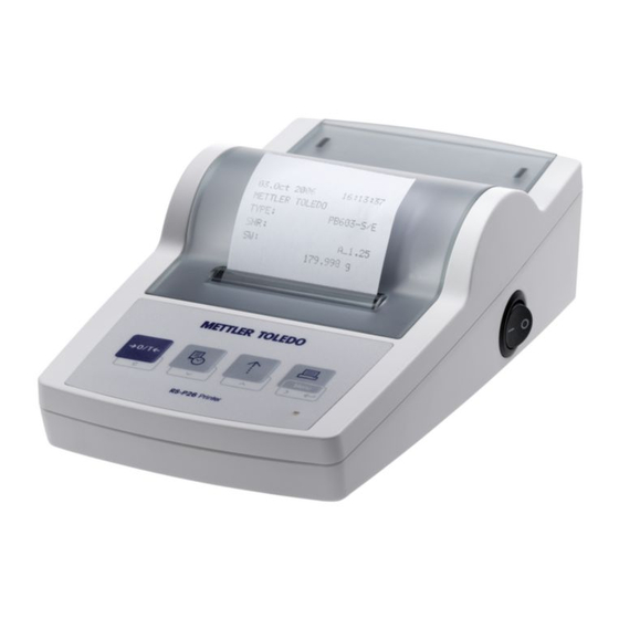 Mettler Toledo RS-P26 Manuels