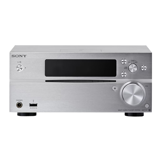 Sony MAP-S1 Mode D'emploi