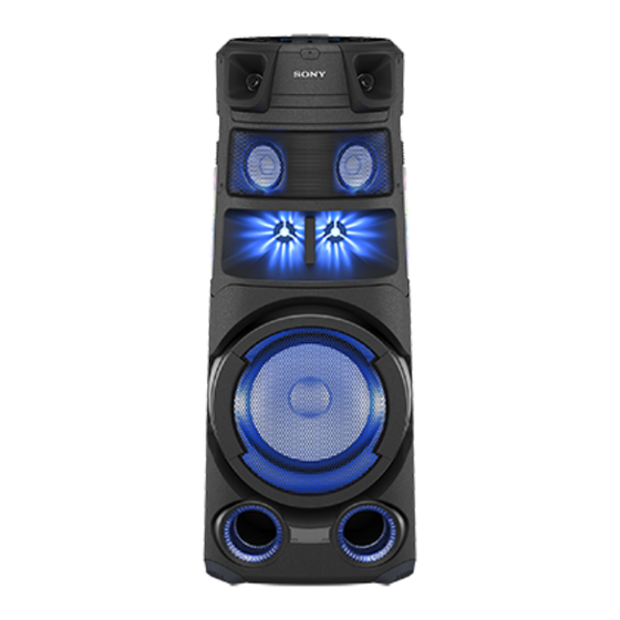 Sony MHC-V83D Mode D'emploi