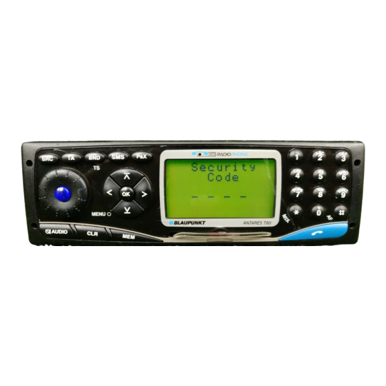 Blaupunkt Antares T60 Notice D'emploi