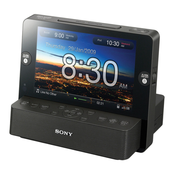 Sony Dream Machine ICF-CL75iP Mode D'emploi