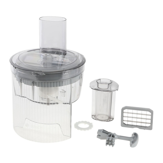 Bosch MUZ5CC2 Manuel D'utilisation