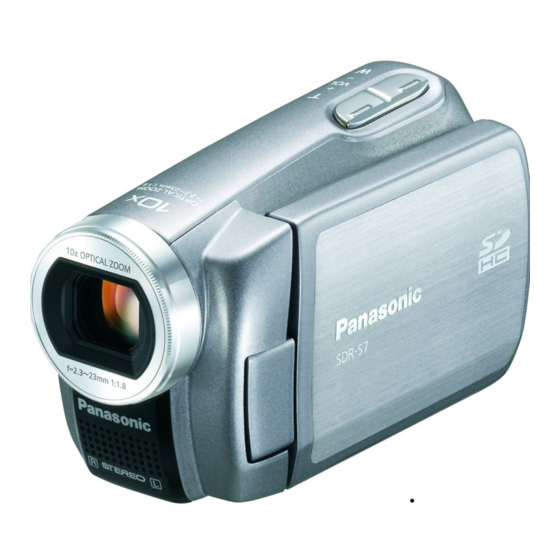 Panasonic SDR-S7 Mode D'emploi