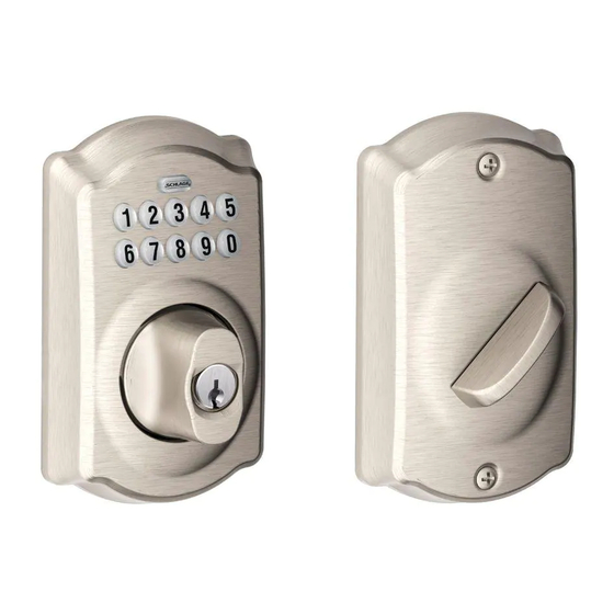 Schlage Deadbolt BE365 Instructions De Montage