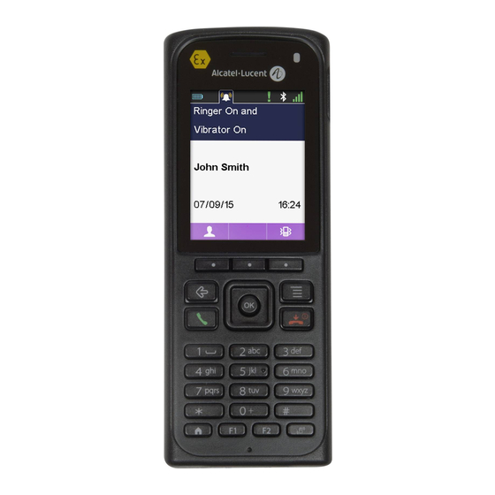 Alcatel-Lucent 8262 DECT Handset Manuel Utilisateur