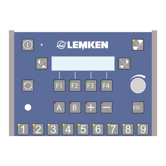 LEMKEN Ecospray Sirius 10-2.0 Mode D'emploi