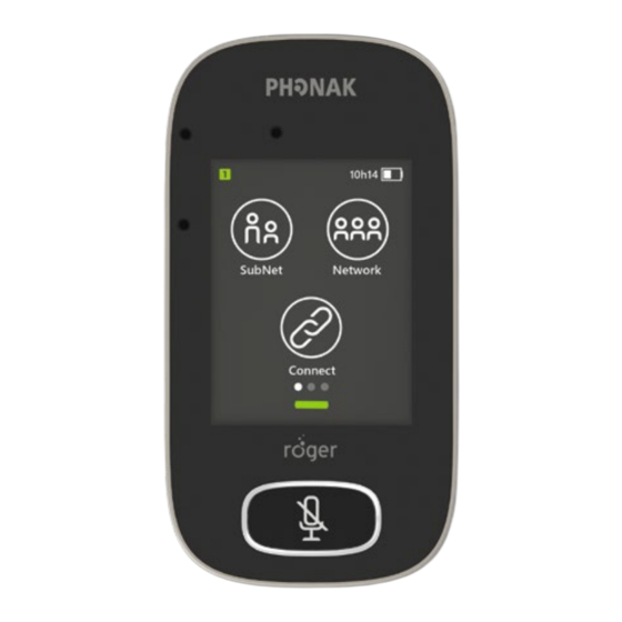 Phonak Roger Touchscreen Mic Guide D'installation Rapide