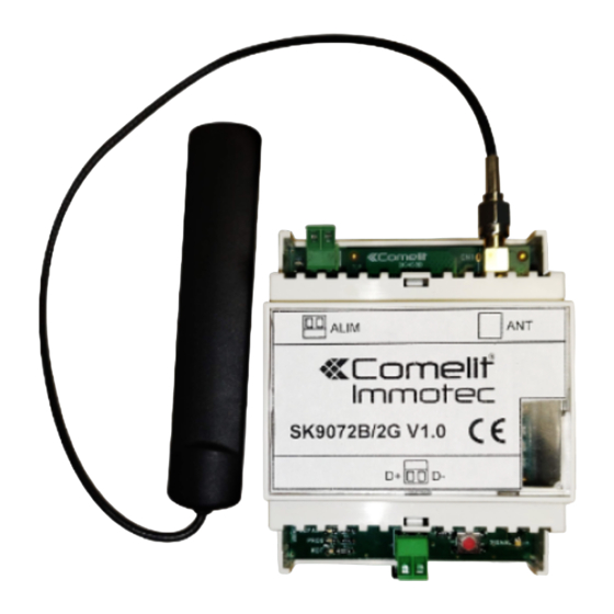 Comelit Immotec SK9072B/2G Notice D'installation Et D'utilisation