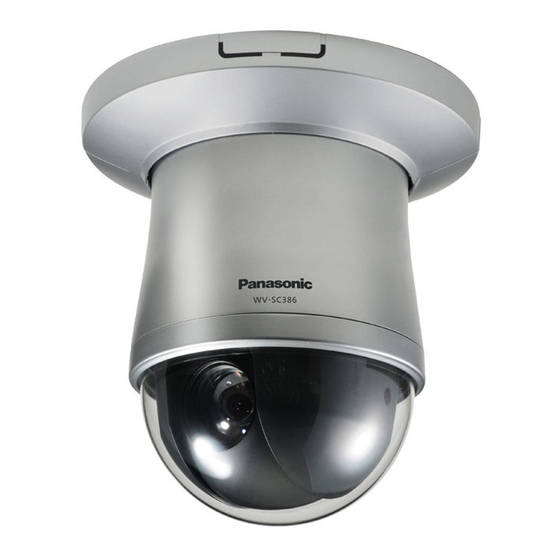 Panasonic WV-SC386 Guide Rapide