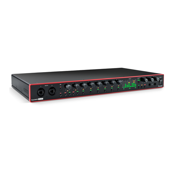 Focusrite Scarlett 18i20 Mode D'emploi