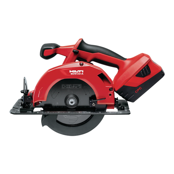 Hilti SCW 22-A Mode D'emploi